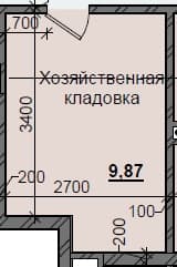 Кладовка, 9.9 м²