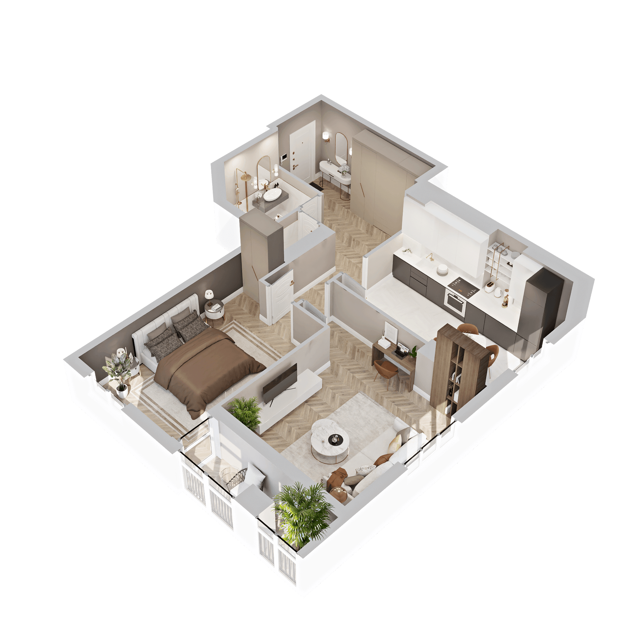 2 комн., 71.6 м²