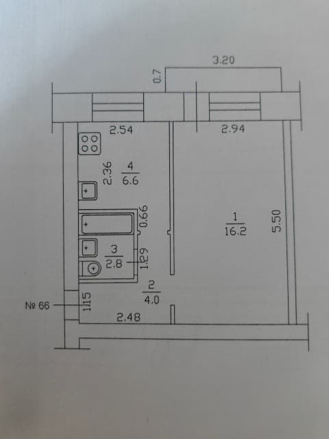 1 комн., 30.0 м², 1 эт.