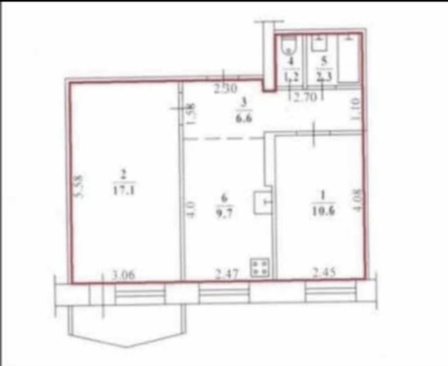 2 комн., 47.0 м², 3 эт.
