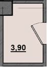 Кладовка, 3.9 м²