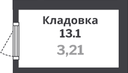 Кладовка, 3.2 м²