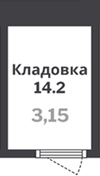 Кладовка, 3.1 м²