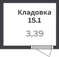 Кладовка, 3.4 м²
