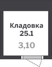 Кладовка, 3.1 м²