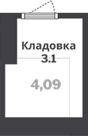 Кладовка, 4.1 м²