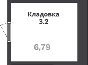 Кладовка, 6.8 м²