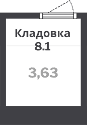 Кладовка, 3.6 м²