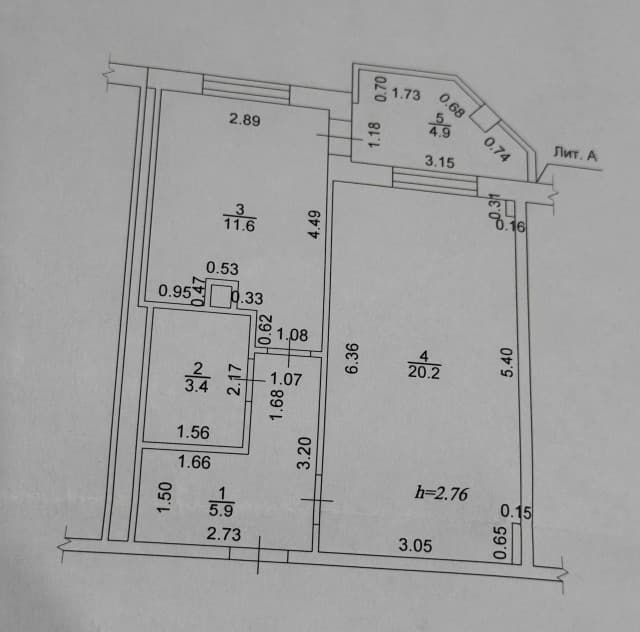 1 комн., 41.0 м², 2 эт.