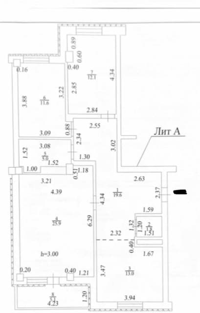 3 комн., 89.0 м², 5 эт.