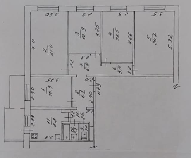 5+ комн., 108.0 м², 1 эт.